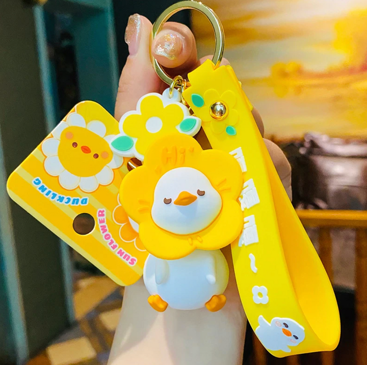 Adorable Spring Ducks Keychains