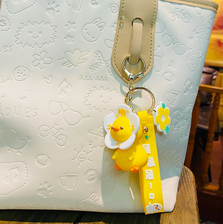 Adorable Spring Ducks Keychains