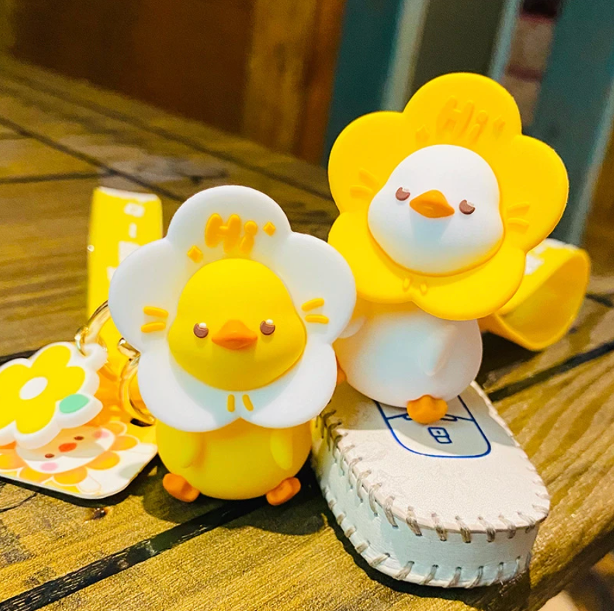 Adorable Spring Ducks Keychains