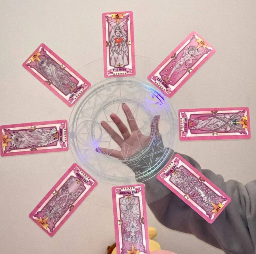 Sakura Anime Pink Kawaii Tarot Spinner toy