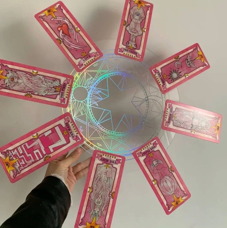 Sakura Anime Pink Kawaii Tarot Spinner toy
