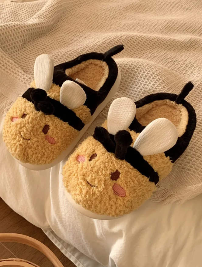 Kawaii Bee Winter Warm Slippers
