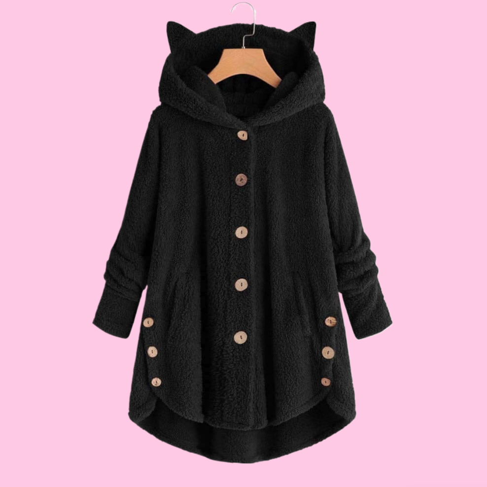 10 Different Colors COZY CAT EARS WARM TEDDY COAT WITH POCKETS ...