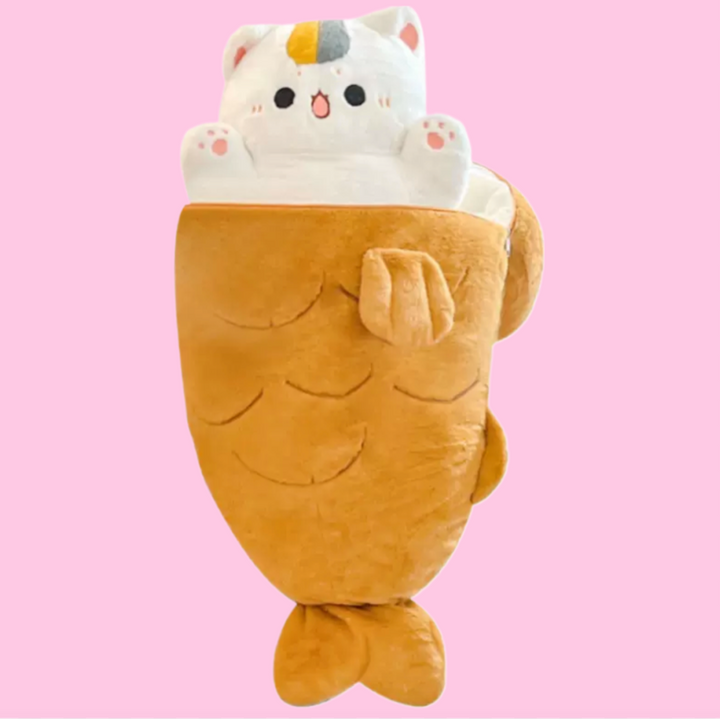 Taiyaki Cookie with Cat inside Big Plush