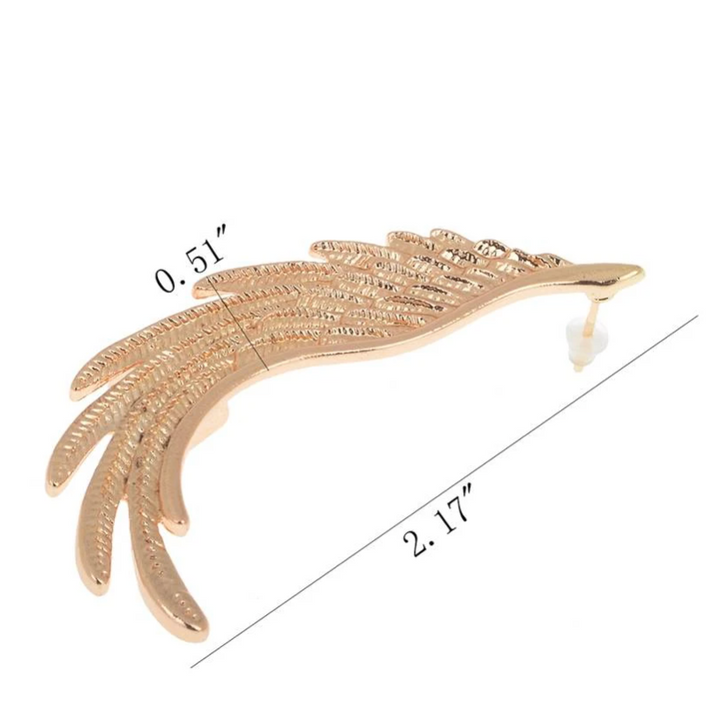 Gold Angel Wings Ear cuffs Without Perforation