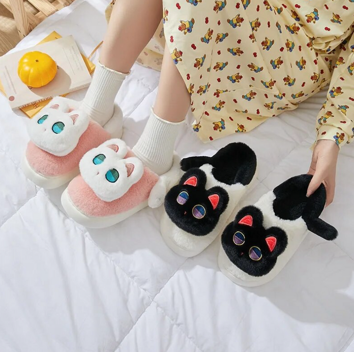 Adorable Cats Cozy Winter Warm Slippers