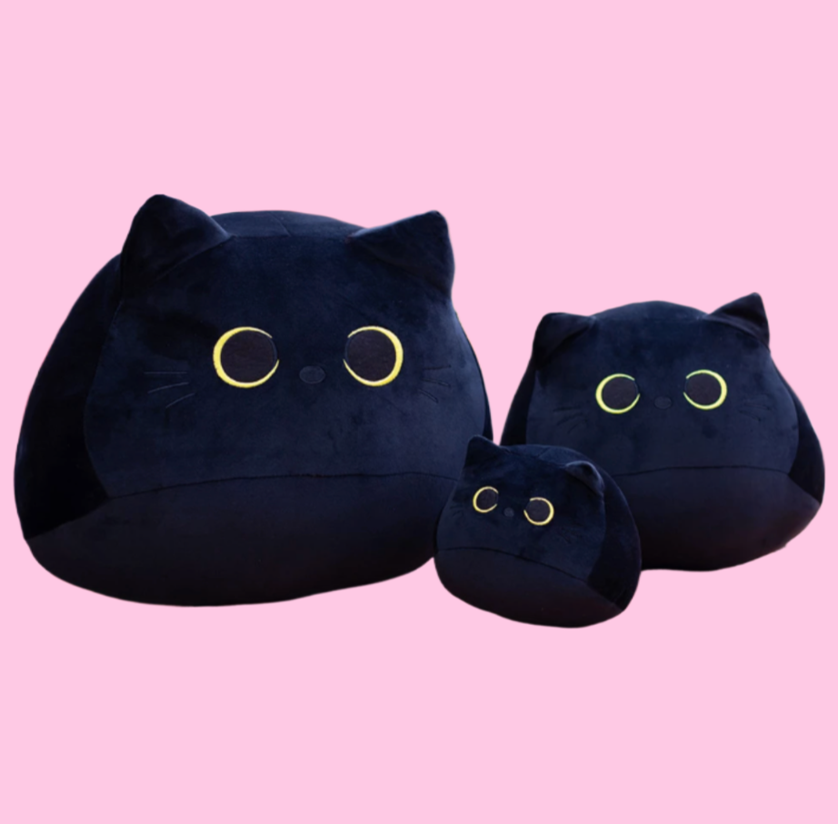 Kawaii Anime Black Cat Soft Plush