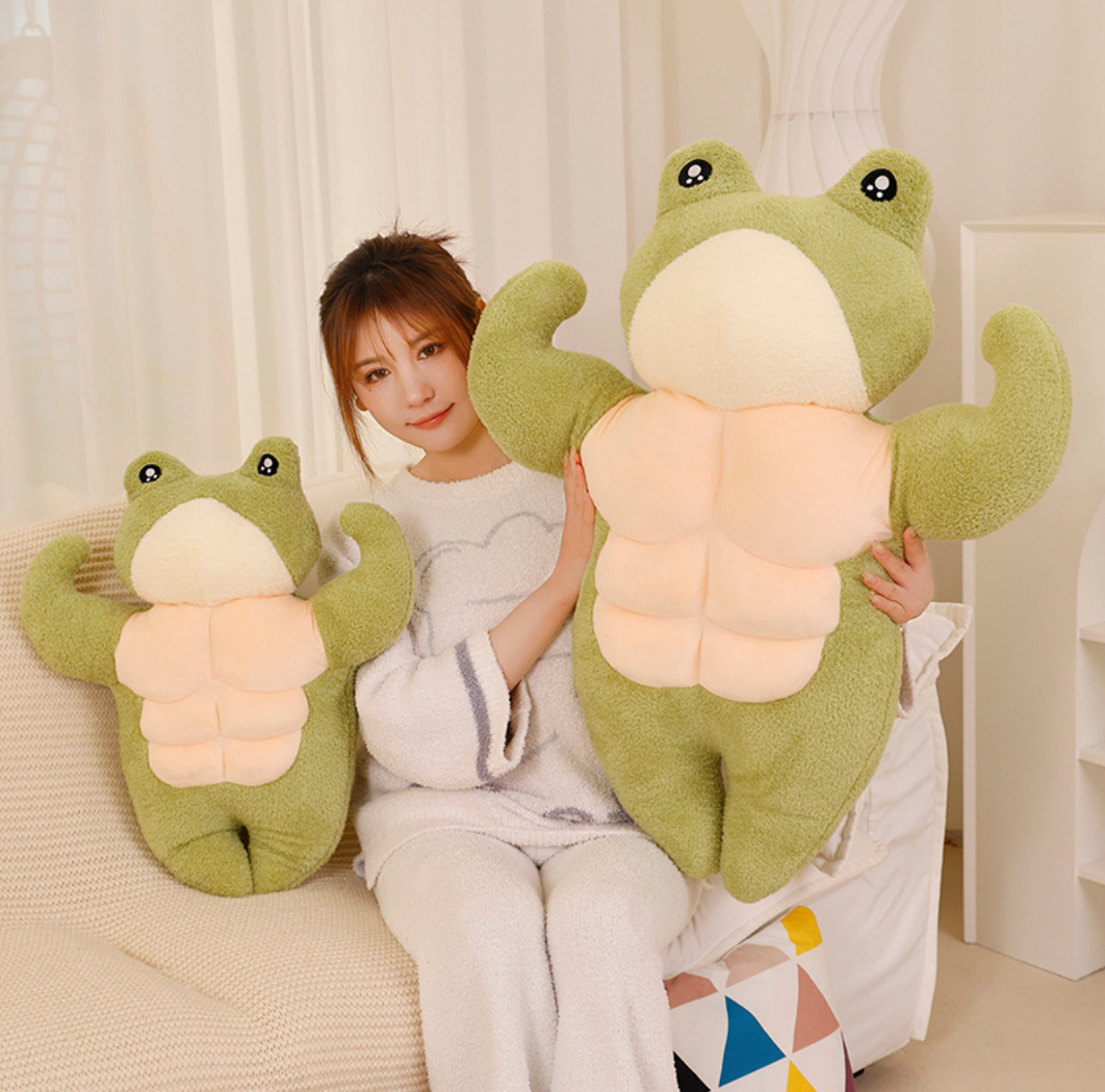 Buff Funny Frog and Duck Plushies