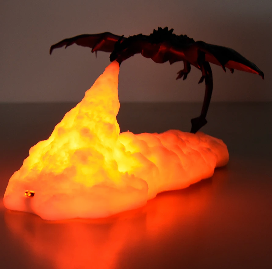 3D LED Realistic Dragon Lamp Night Light