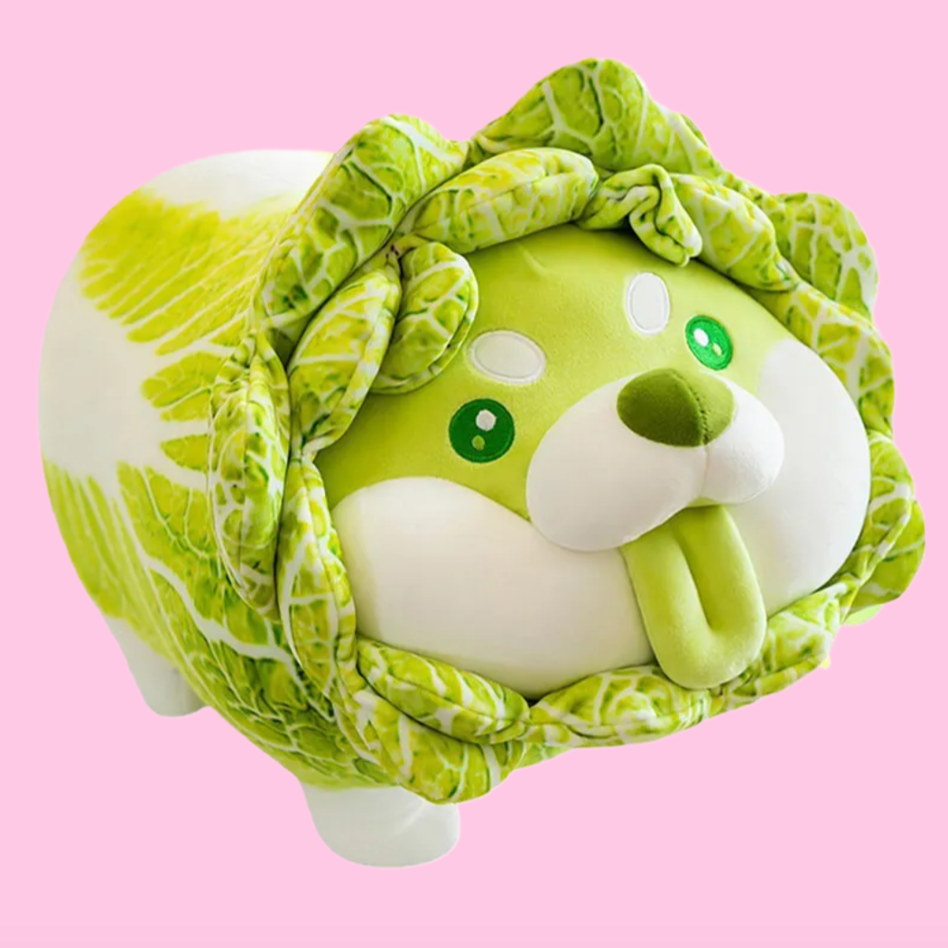 Different Sizes 20-50cm Cute Japanese Vegetable Dog Plush Toy