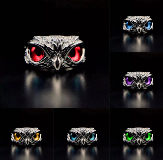Adjustable Eyes Owl Ring