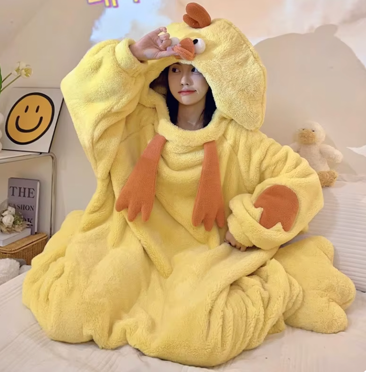 Chicken Robe and Slippers Pajamas