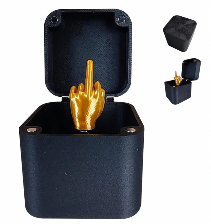 Middle finger in a box funny prank gift