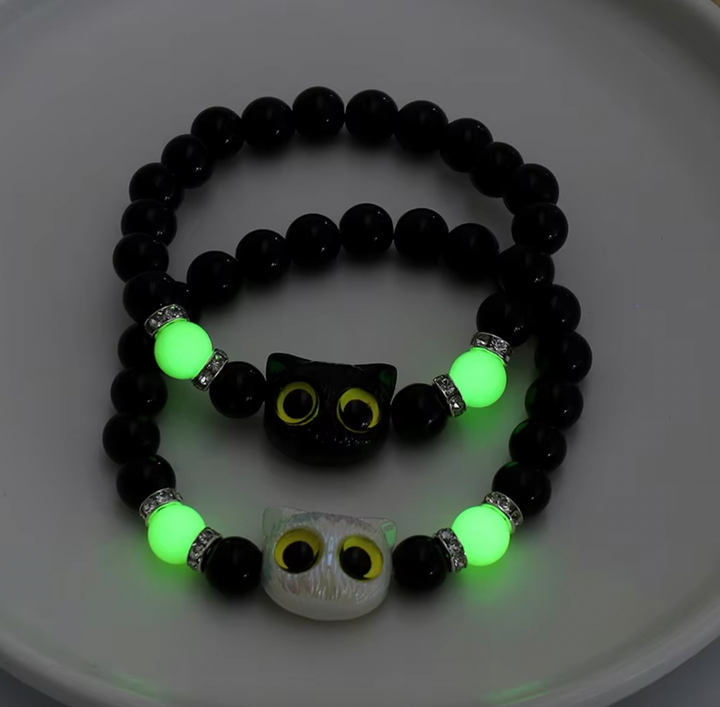 Luminous Big Eye Cat Friendship Bracelet