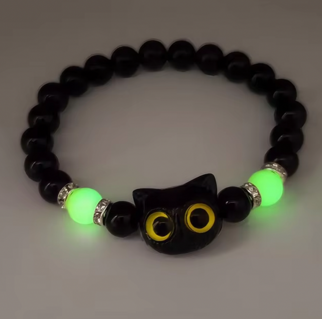 Luminous Big Eye Cat Friendship Bracelet