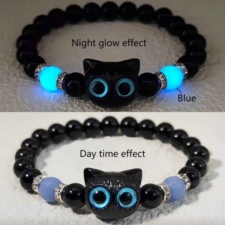 Luminous Big Eye Cat Friendship Bracelet