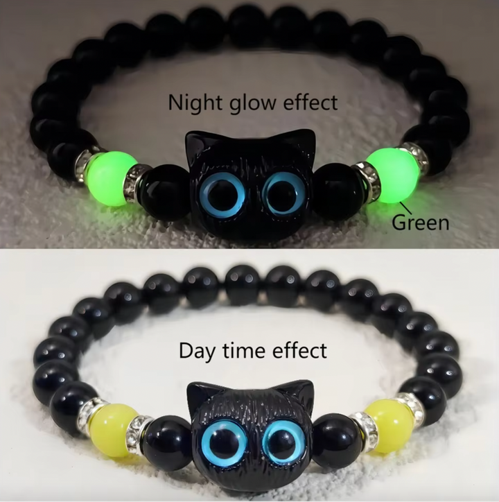 Luminous Big Eye Cat Friendship Bracelet