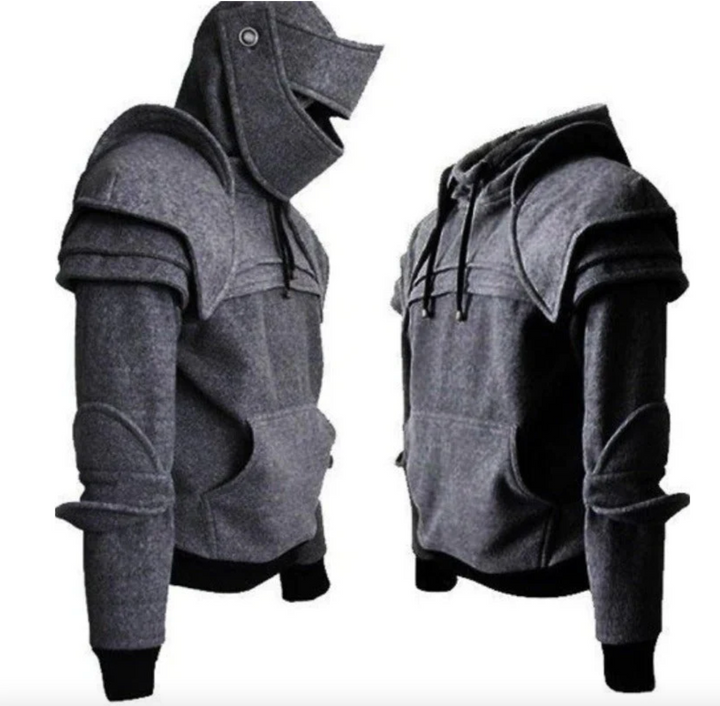 Medieval Cosplay Warrior Mask Men knight Hoodie