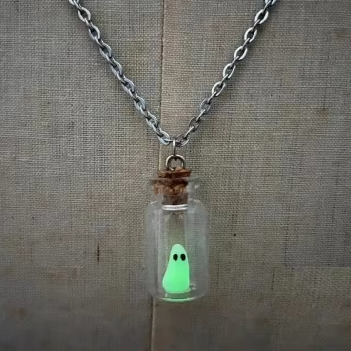 The Adopt a Ghost - Bottle Necklace - Glows in the Dark Necklace