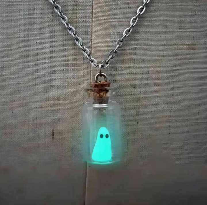 The Adopt a Ghost - Bottle Necklace - Glows in the Dark Necklace