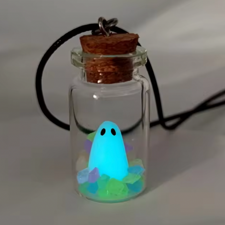 The Adopt a Ghost - Bottle Necklace - Glows in the Dark Necklace