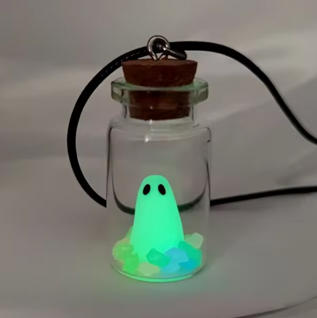 The Adopt a Ghost - Bottle Necklace - Glows in the Dark Necklace