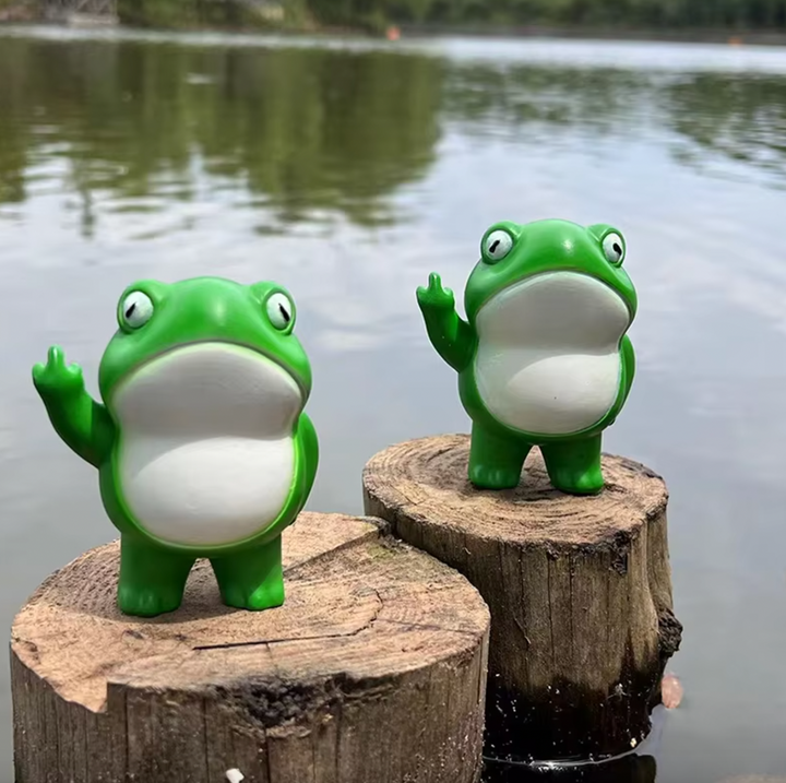 Funny Frog Figurine