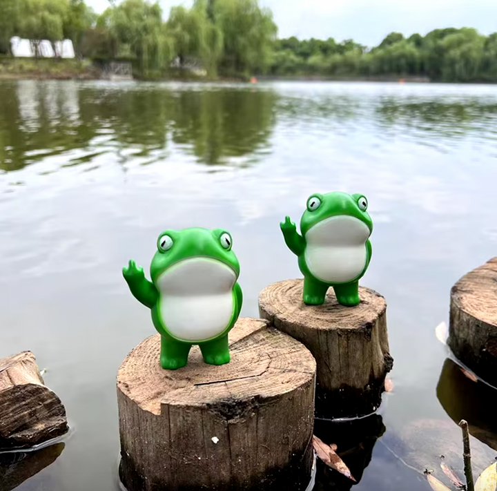 Funny Frog Figurine