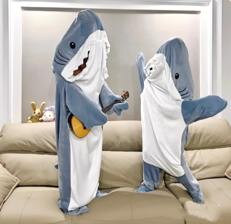 Shark Wearable Blanket onesie Pajamas