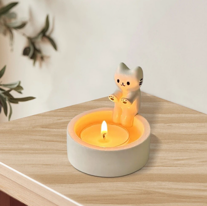 Adorable Cat Candle Holder