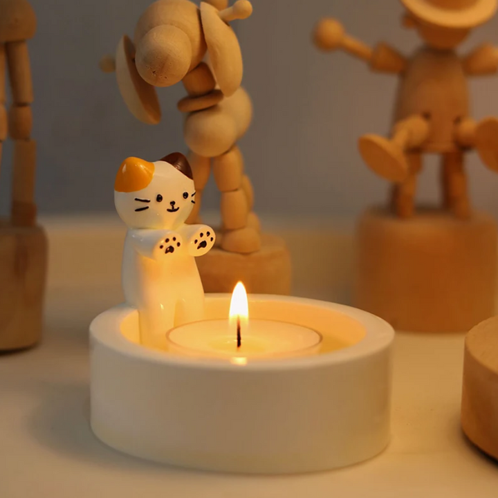 Adorable Cat Candle Holder