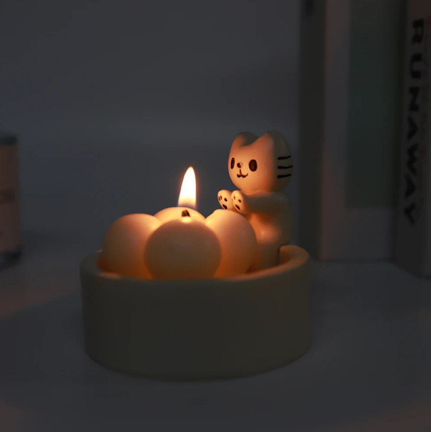 Adorable Cat Candle Holder