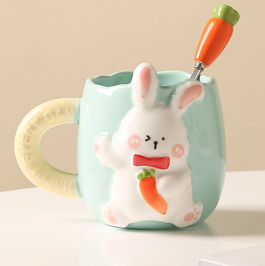 Handcrafted Ceramic Bunny Mug 4 Styles