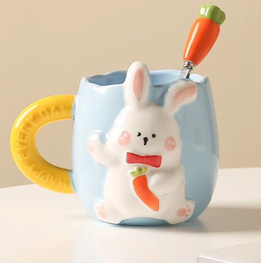 Handcrafted Ceramic Bunny Mug 4 Styles