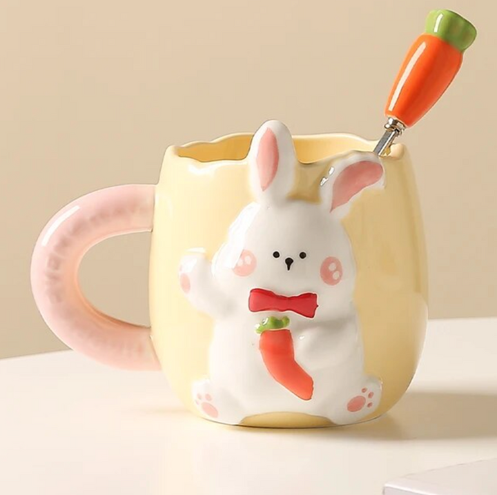 Handcrafted Ceramic Bunny Mug 4 Styles