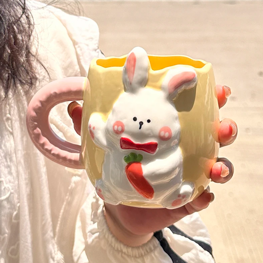 Handcrafted Ceramic Bunny Mug 4 Styles