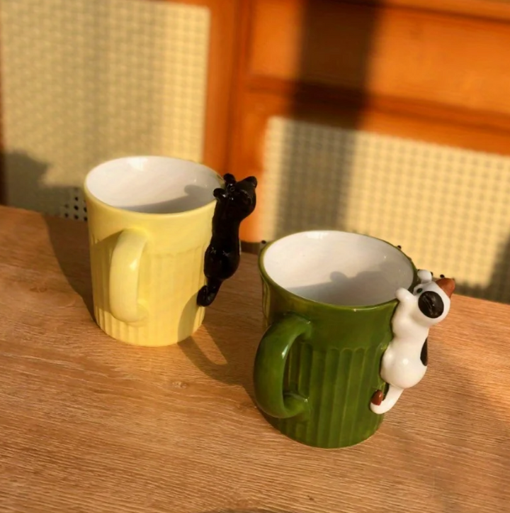 Handcrafted Ceramic Cat Mug 2 Styles