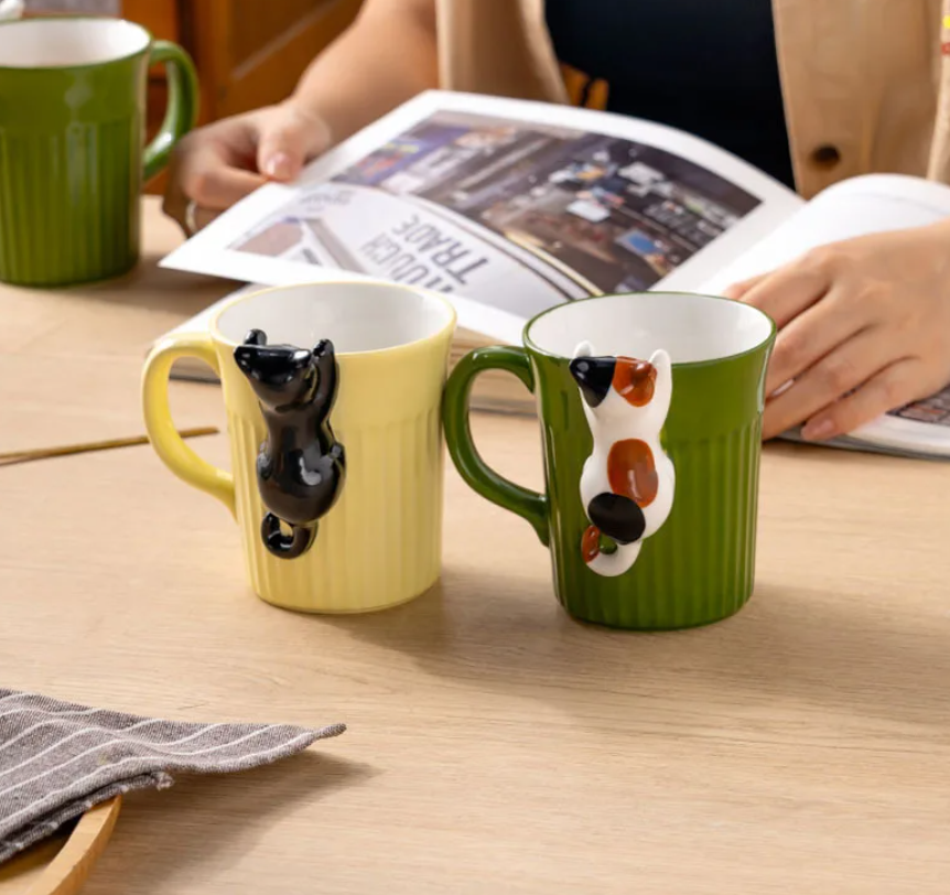 Handcrafted Ceramic Cat Mug 2 Styles