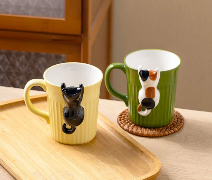 Handcrafted Ceramic Cat Mug 2 Styles