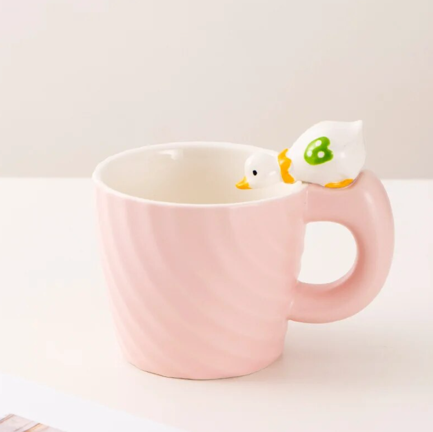 Handcrafted Ceramic Duck Mug 3 Styles
