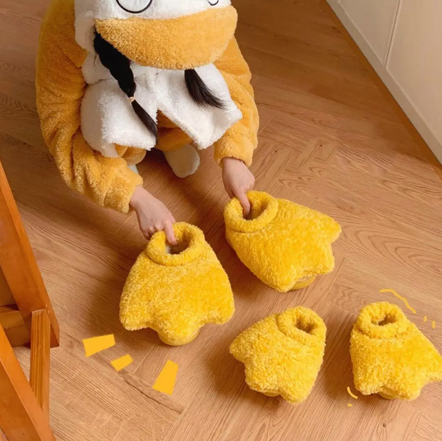 Kawaii Duck Winter Warm Slippers