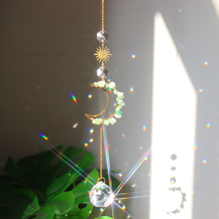 Half Moon Hanging Crystal Prism | Suncatchers | 7 Styles