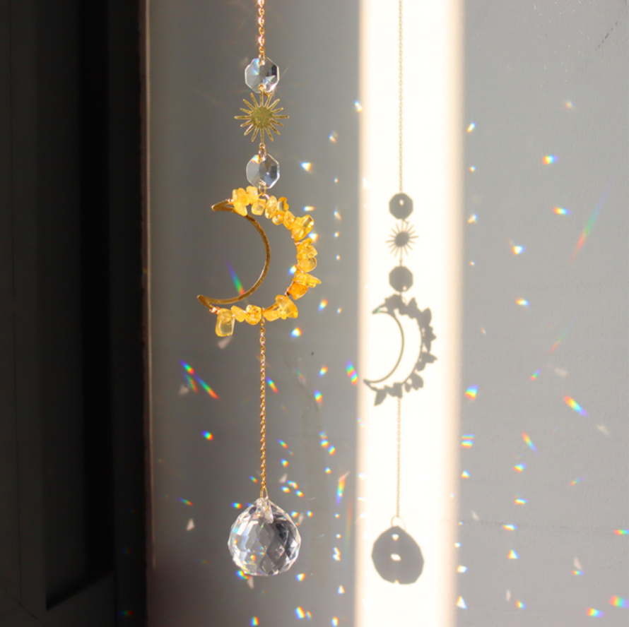 Half Moon Hanging Crystal Prism | Suncatchers | 7 Styles