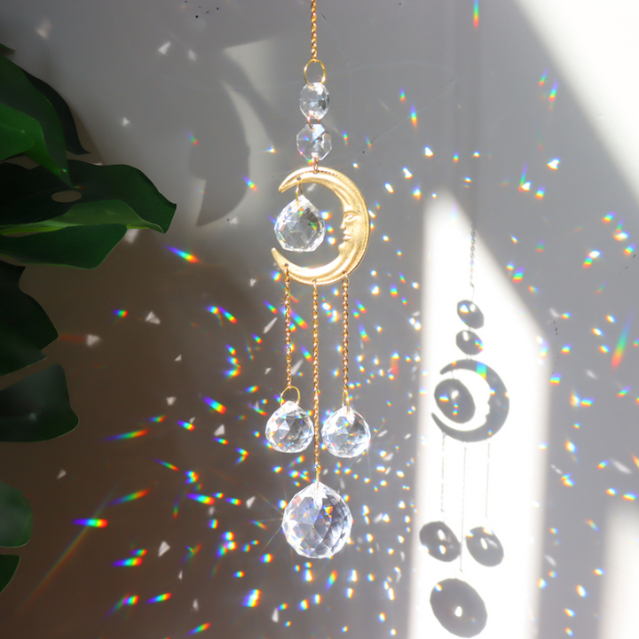 Half Moon Hanging Crystal Prism | Suncatchers | 4 Styles