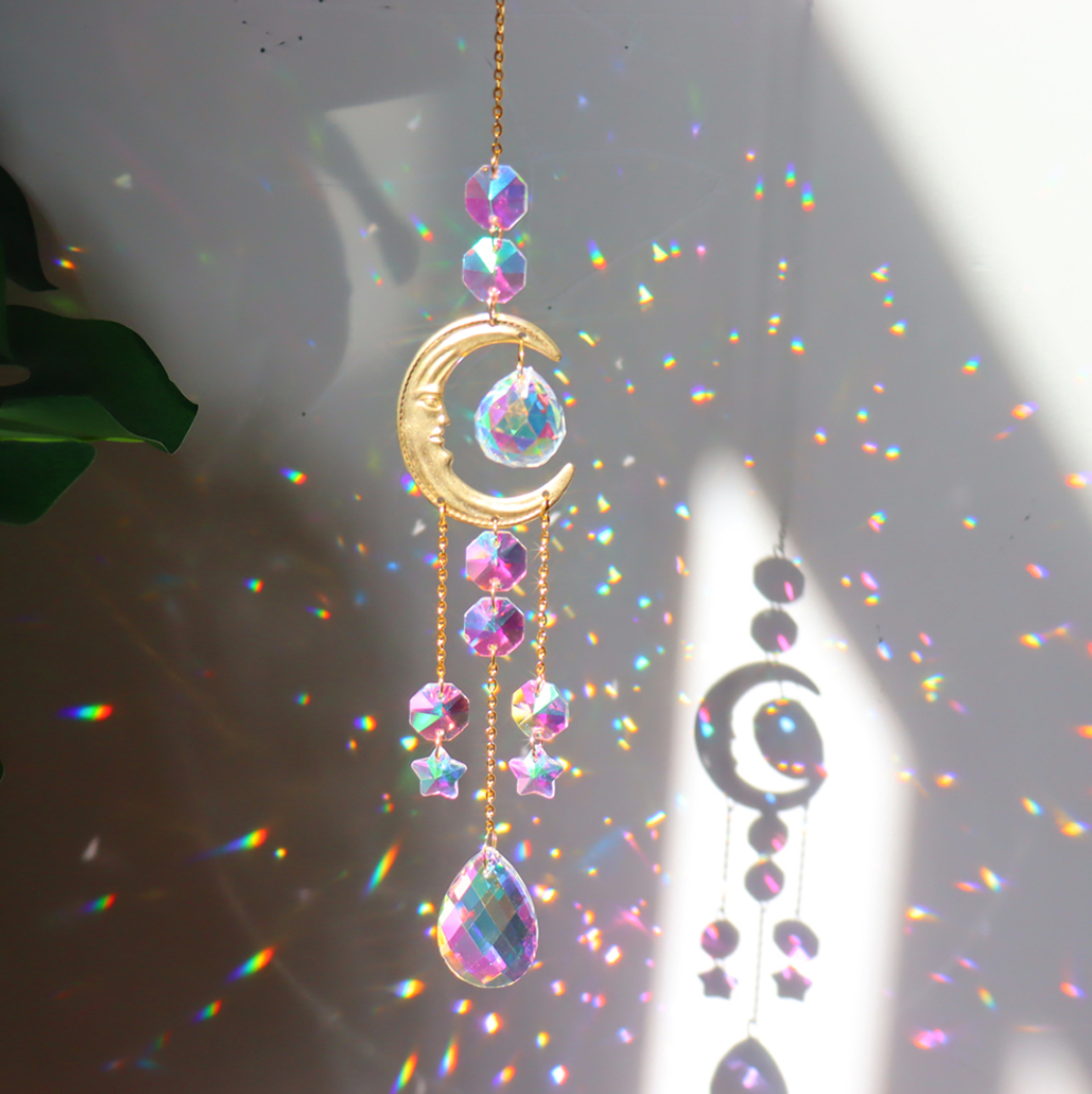 Half Moon Hanging Crystal Prism | Suncatchers | 4 Styles