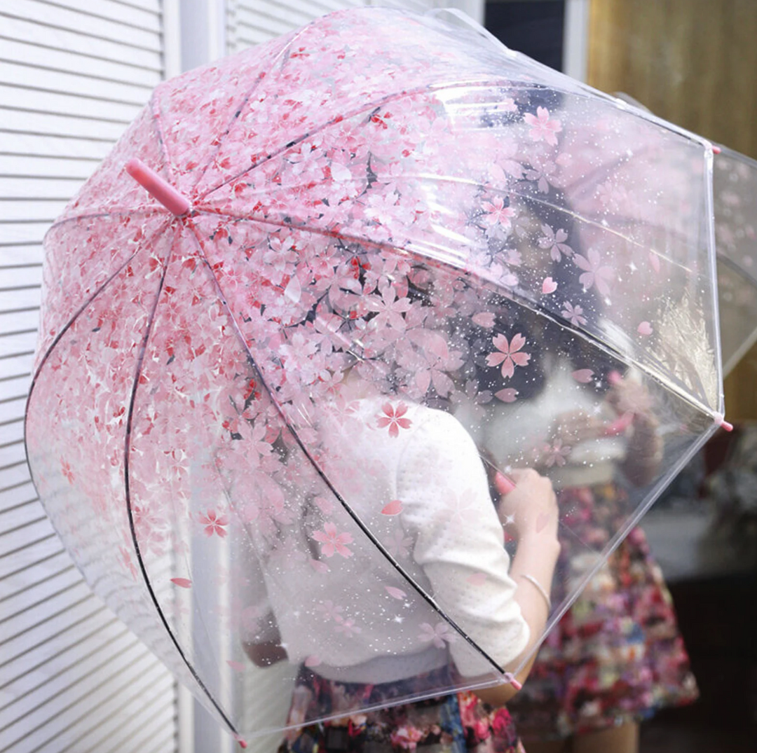 Transparent Cherry Blossom Sakura Umbrella 4 Available Colors