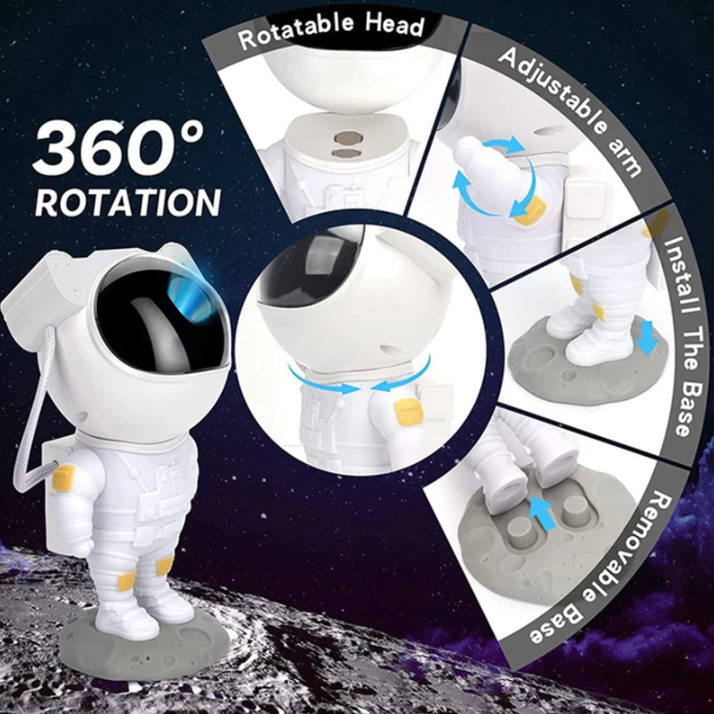 Astronaut Galaxy Projector Adjustable LED lights