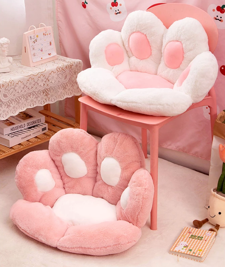 3 different colors Cute Cat Paw Back Pillows