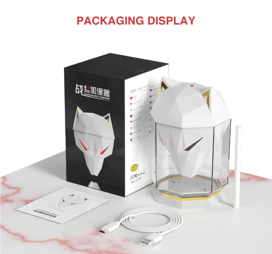 Modern Minimalistic Wolf Head Humidifier