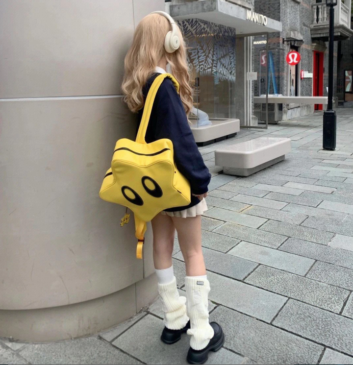 Cute Kawaii Yellow Star Backpack